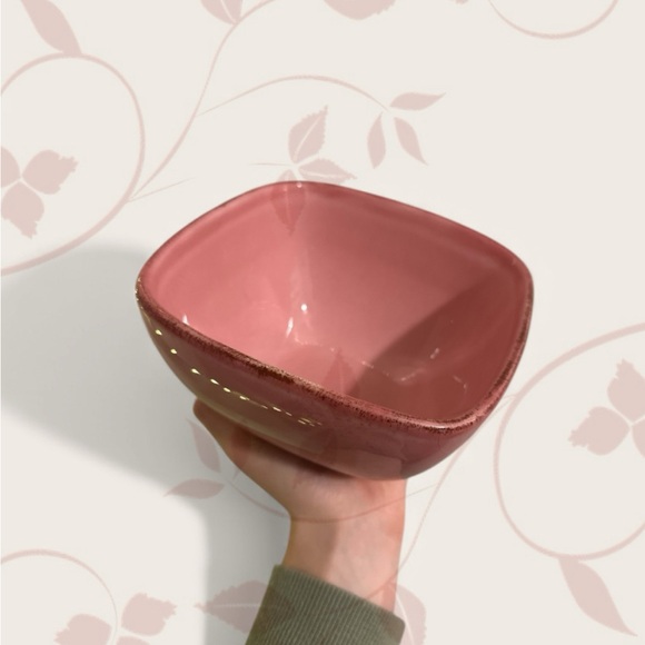 Bizzirri Made In Italy Italian Ceramic Square Bowl-Pink - Picture 2 of 6